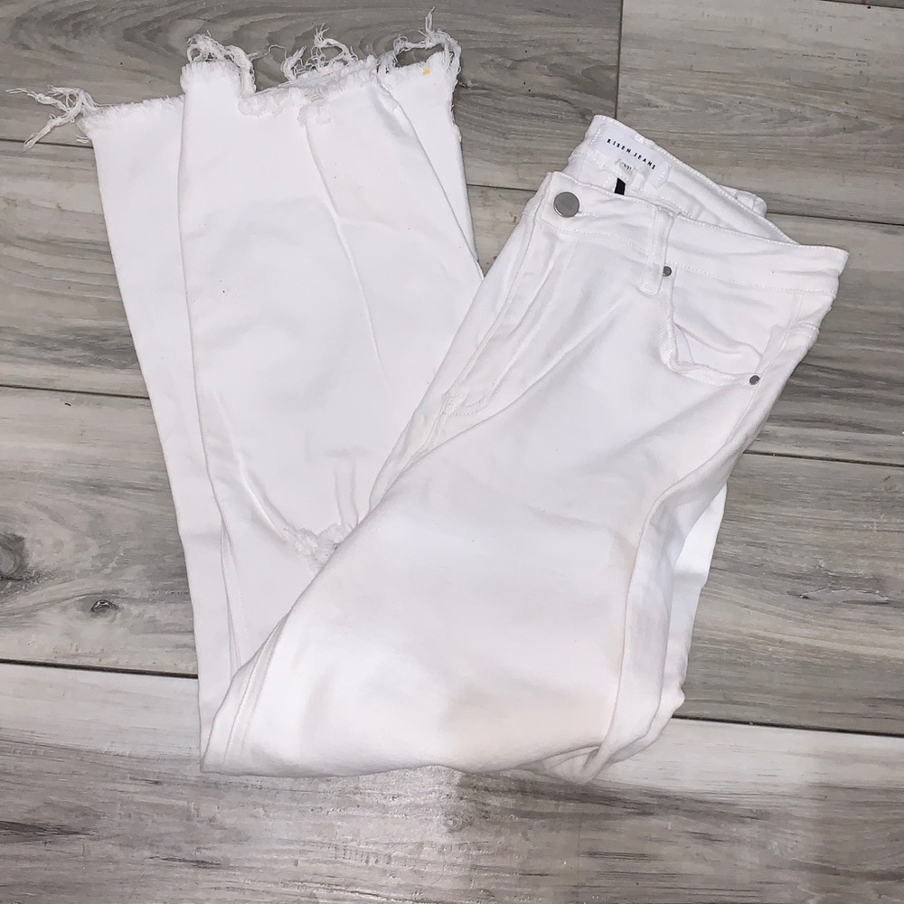 1️⃣ Risen jeans sz 13 white destroyed women's